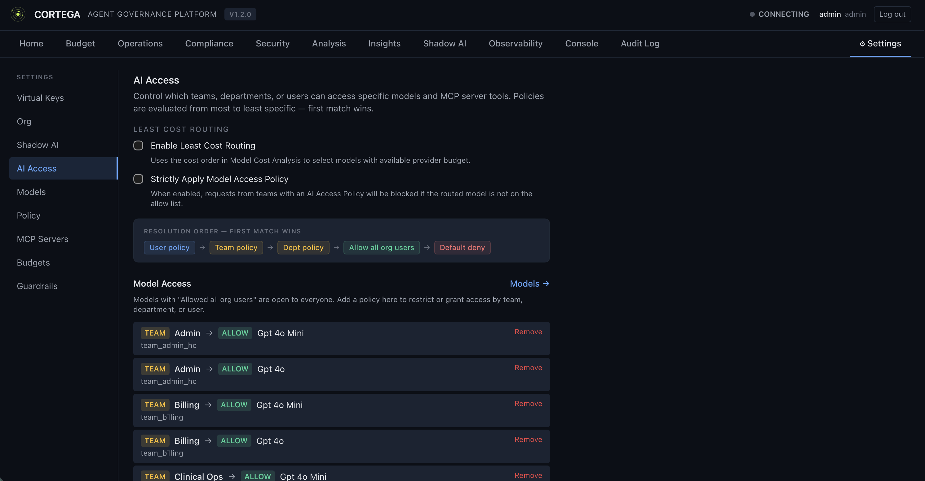 AI access policy